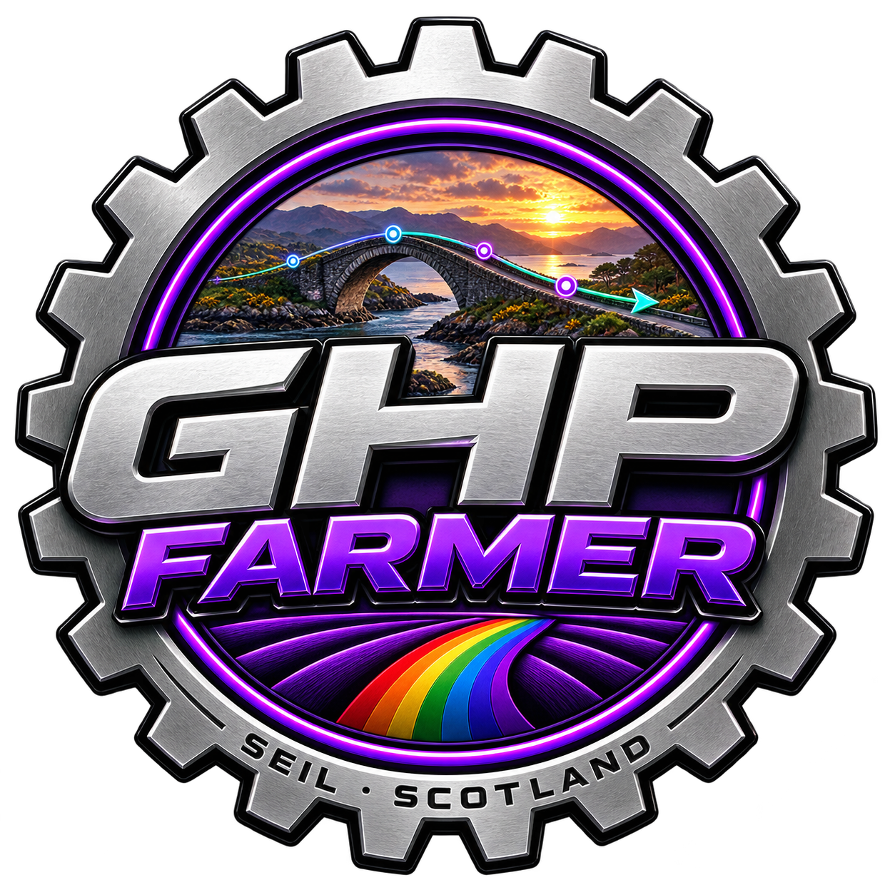 GHP Farmer Seil Pride chrome logo