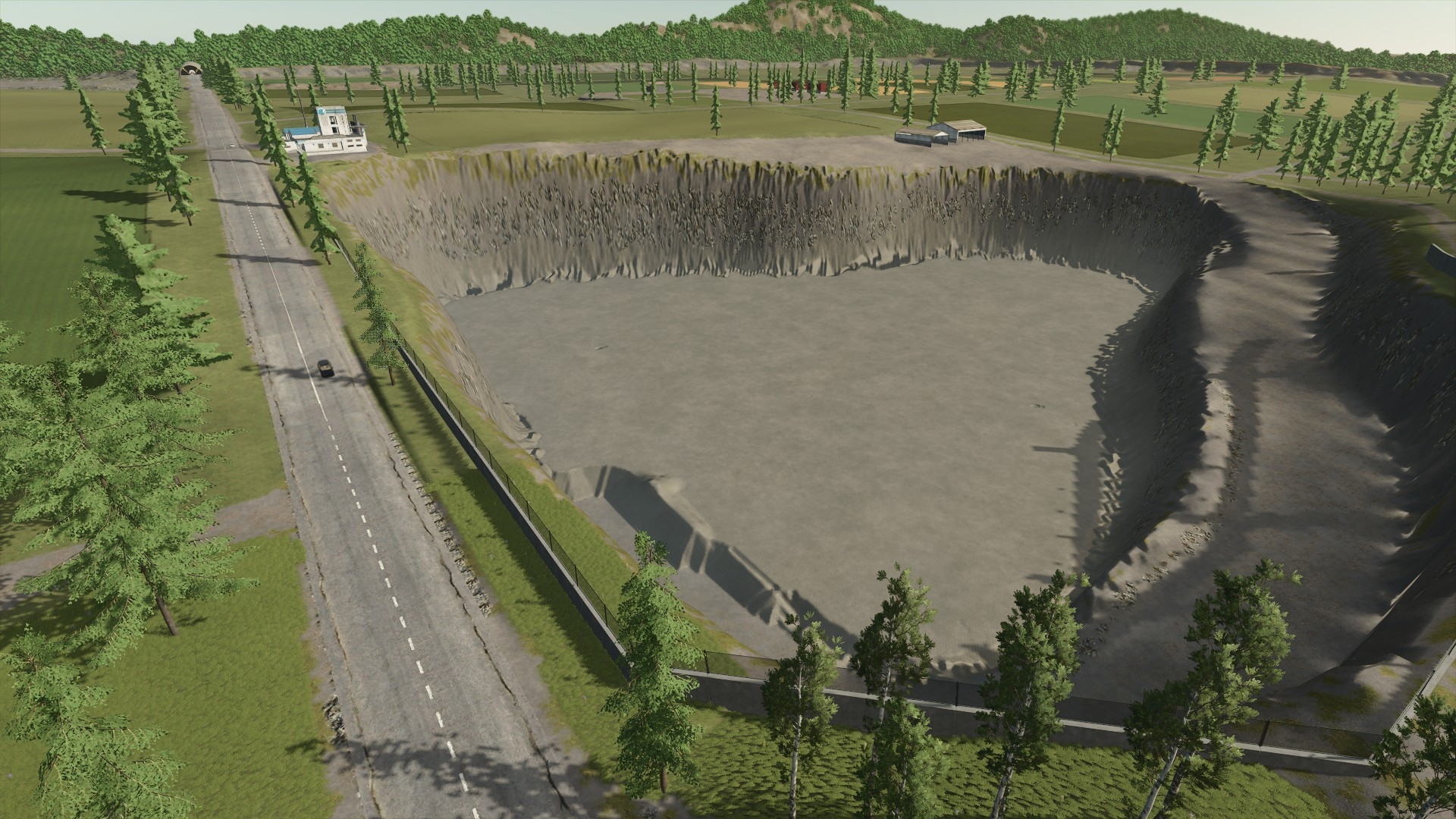 Quarry and surrounding fields
