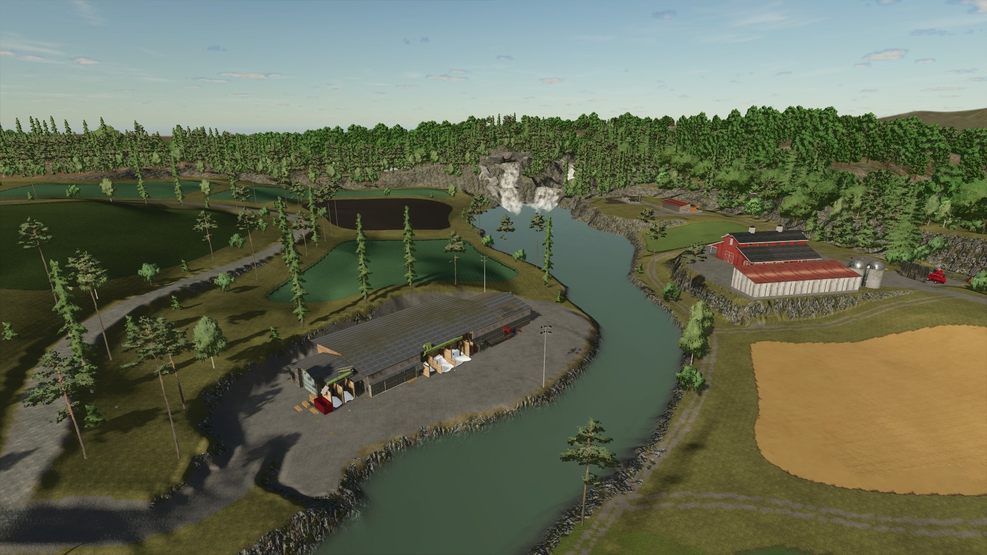 Waterways and farms