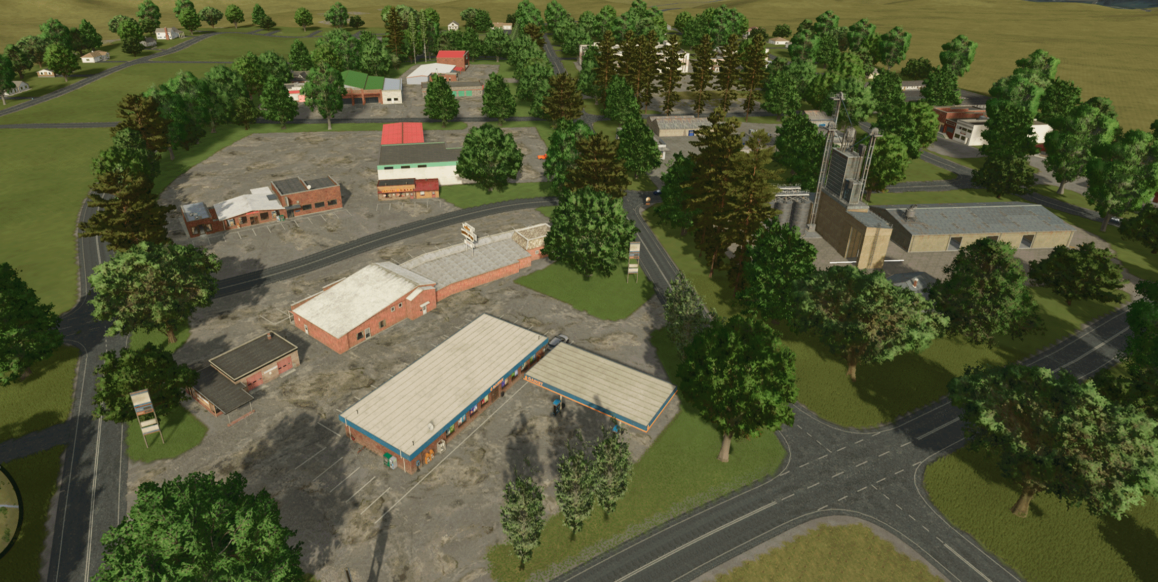 The farmyard from above