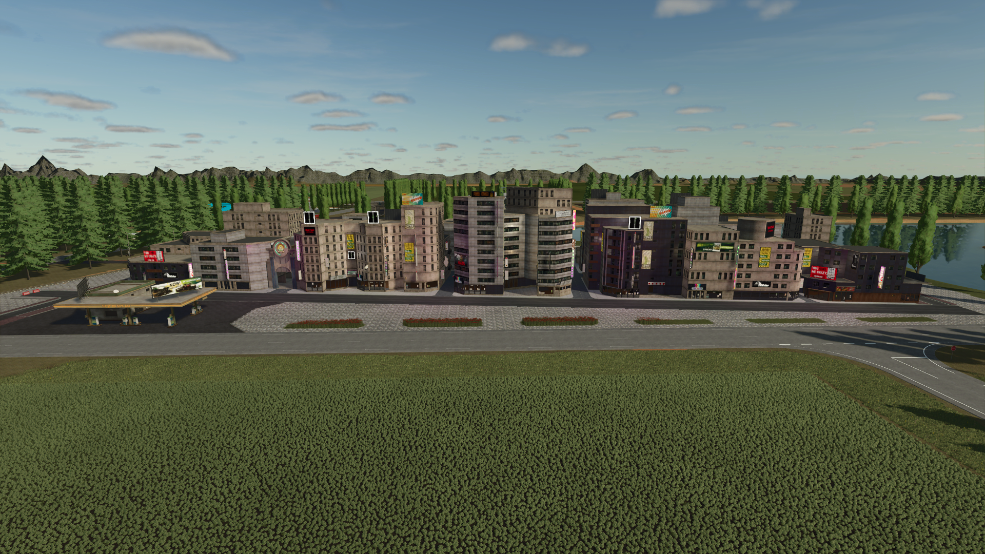 Town and road layout