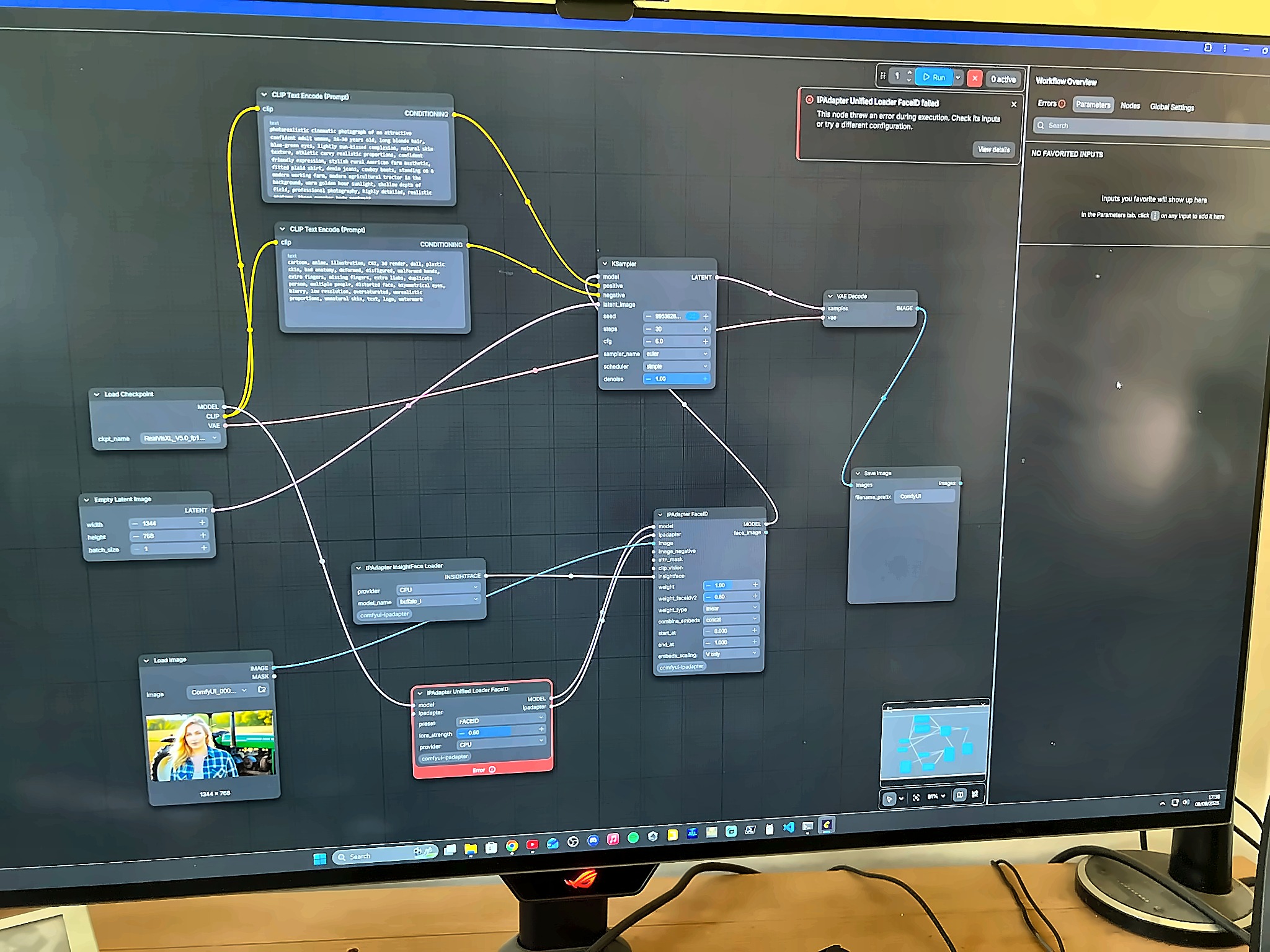 ComfyUI AI workflow running on the TW Farms Command Centre